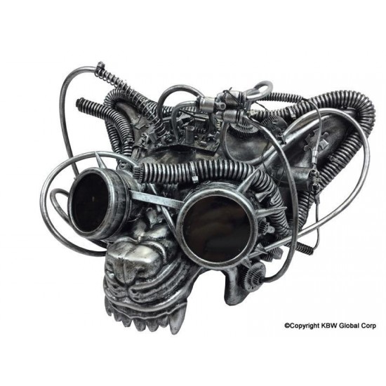 Silver Steampunk Wolf Mask Silver Steampunk Wolf Mask