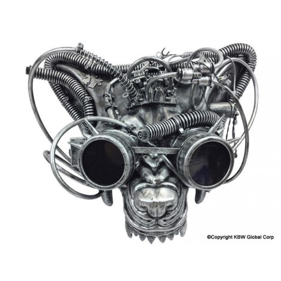 Silver Steampunk Wolf Mask Silver Steampunk Wolf Mask