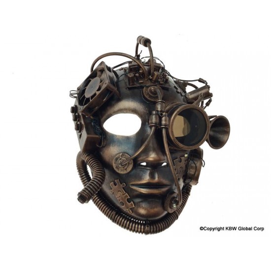Copper Steampunk Half Mask