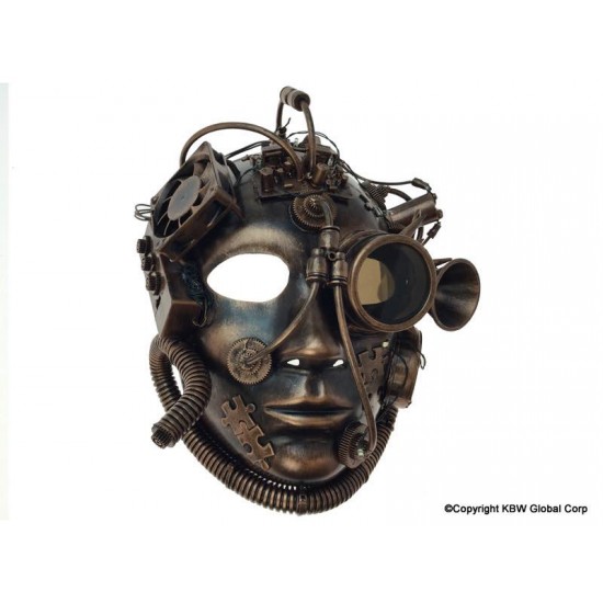 Copper Steampunk Half Mask