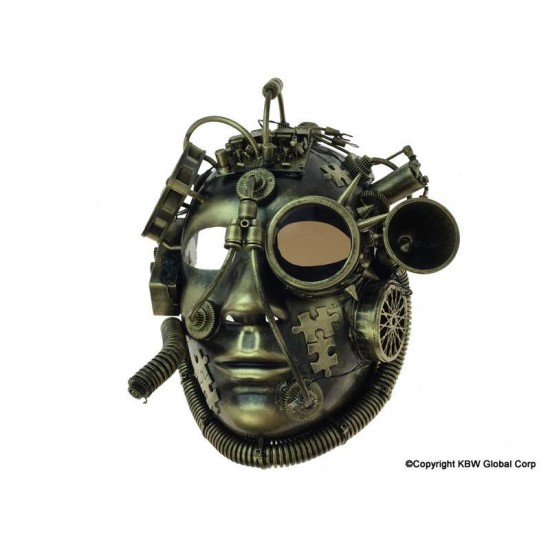 Gold Steampunk Half Mask
