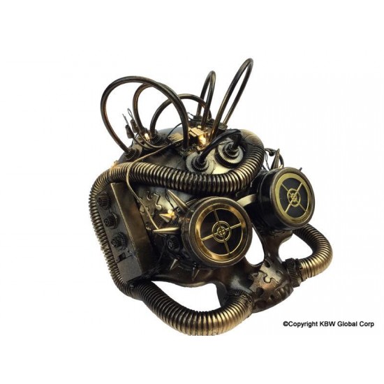 Gold Steampunk Skull Mask