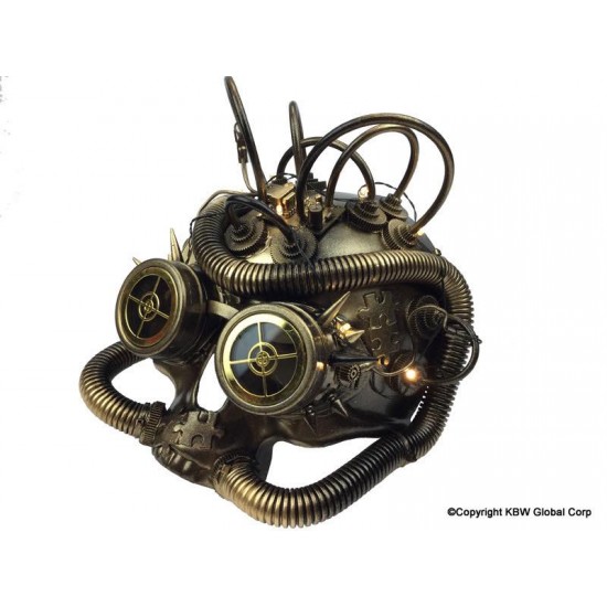 Gold Steampunk Skull Mask