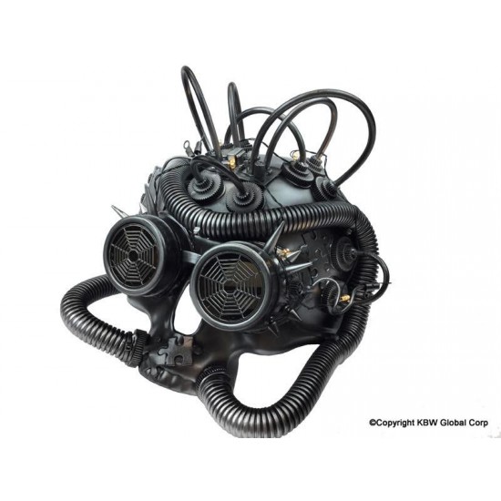 Silver Steampunk Skull Mask