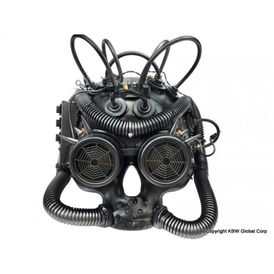 Silver Steampunk Skull Mask