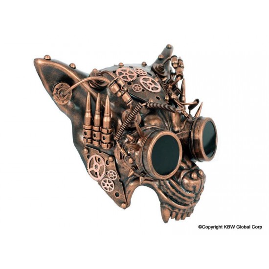 Copper Steampunk Wolf Mask with Goggles Copper Steampunk Wolf Mask with Goggles