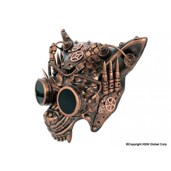Copper Steampunk Wolf Mask with Goggles Copper Steampunk Wolf Mask with Goggles