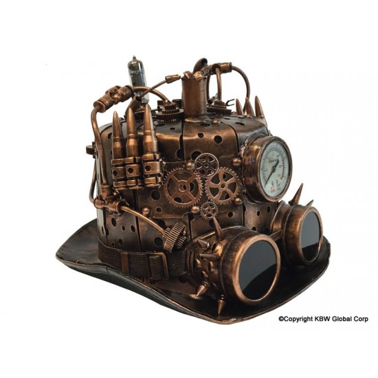 Copper Steampunk Bullet Pressure Gauge Top Hat Copper Steampunk Bullet Pressure Gauge Top Hat