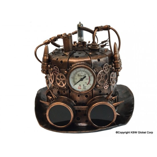 Copper Steampunk Bullet Pressure Gauge Top Hat Copper Steampunk Bullet Pressure Gauge Top Hat