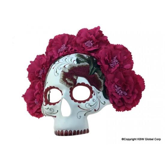 Day of the Dead Pink Skull Mask
