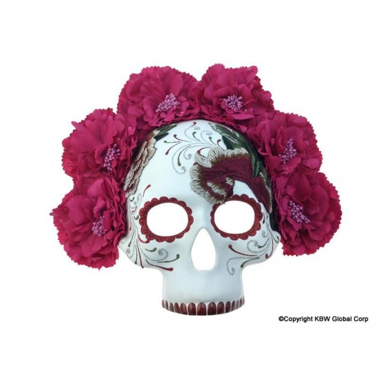 Day of the Dead Pink Skull Mask