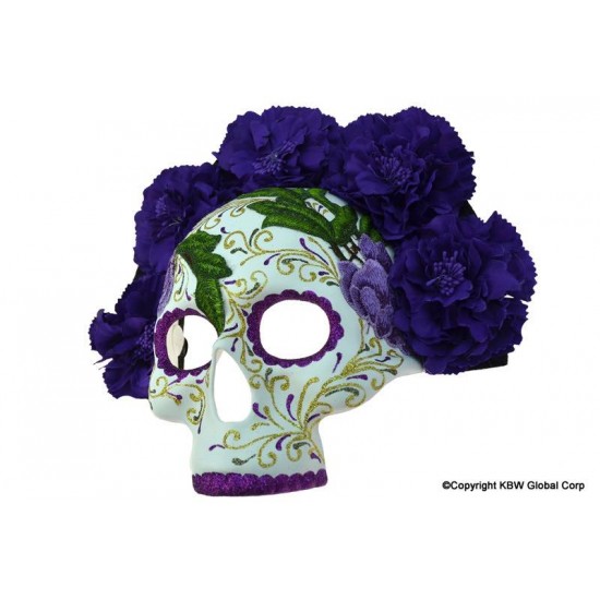 Day of the Dead Purple Skull Mask Day of the Dead Purple Skull Mask