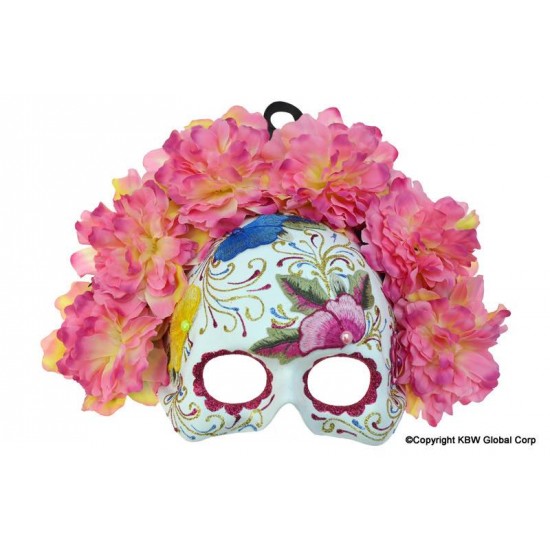 Day of the Dead Pink Skull Half-Mask Day of the Dead Pink Skull Half-Mask