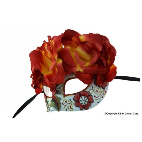 Day of the Dead Red Flame Mask Day of the Dead Red Flame Mask