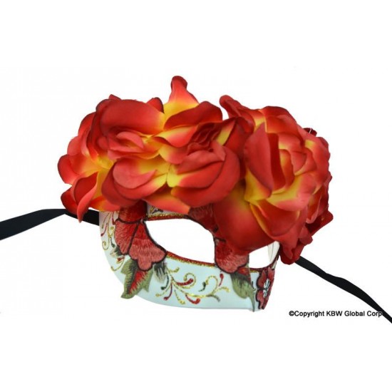 Day of the Dead Red Flame Mask Day of the Dead Red Flame Mask