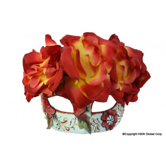 Day of the Dead Red Flame Mask Day of the Dead Red Flame Mask