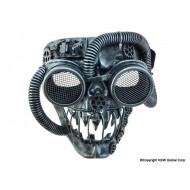 Silver Steampunk Skull Mask with Goggles Silver Steampunk Skull Mask with Goggles
