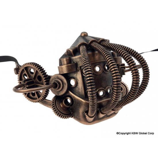 Copper Steampunk Respirator Gear Mask Copper Steampunk Respirator Gear Mask