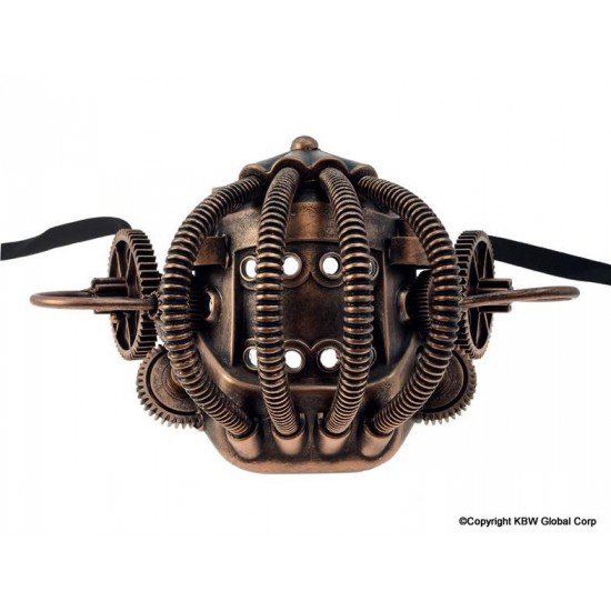 Copper Steampunk Respirator Gear Mask Copper Steampunk Respirator Gear Mask