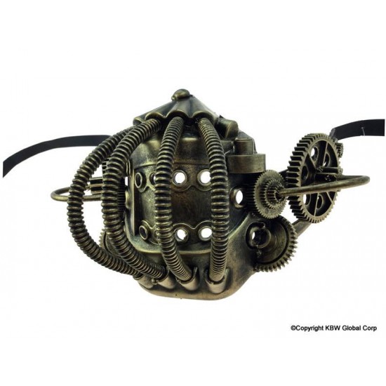 Gold Steampunk Respirator Gear Mask Gold Steampunk Respirator Gear Mask