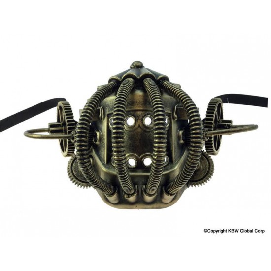 Gold Steampunk Respirator Gear Mask Gold Steampunk Respirator Gear Mask