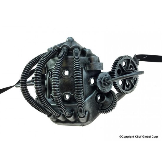 Silver Steampunk Respirator Gear Mask Silver Steampunk Respirator Gear Mask