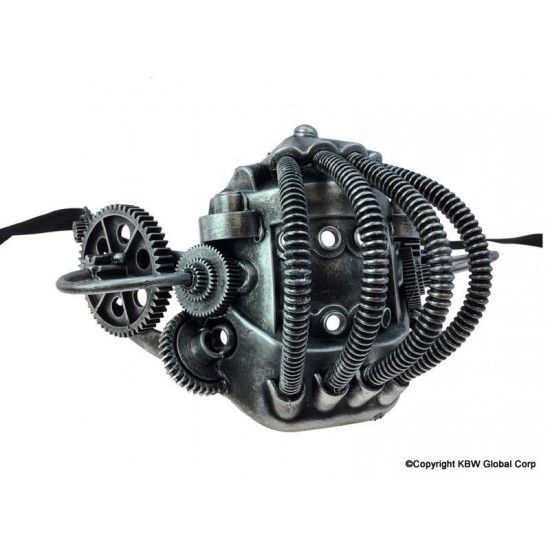 Silver Steampunk Respirator Gear Mask Silver Steampunk Respirator Gear Mask