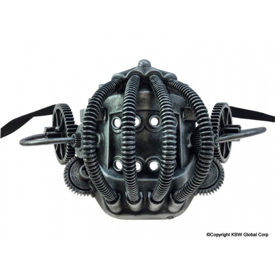 Silver Steampunk Respirator Gear Mask Silver Steampunk Respirator Gear Mask