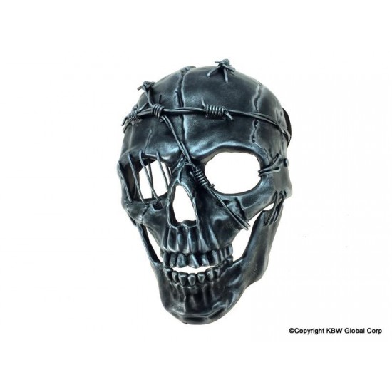 Silver Barbed Wire Skull Mask Silver Barbed Wire Skull Mask
