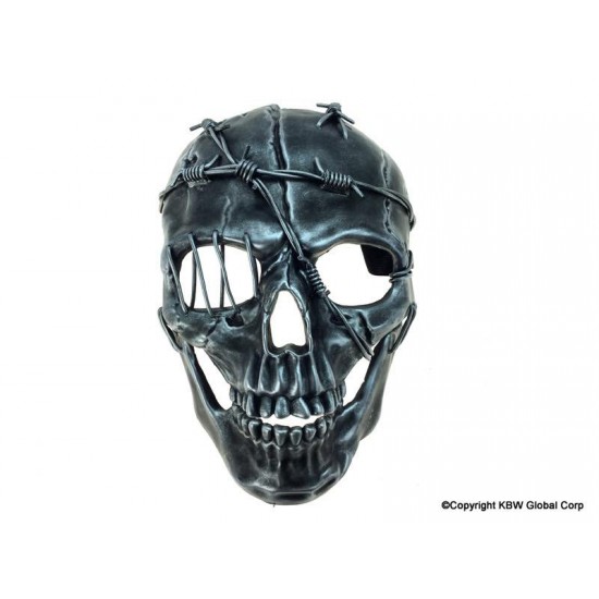 Silver Barbed Wire Skull Mask Silver Barbed Wire Skull Mask