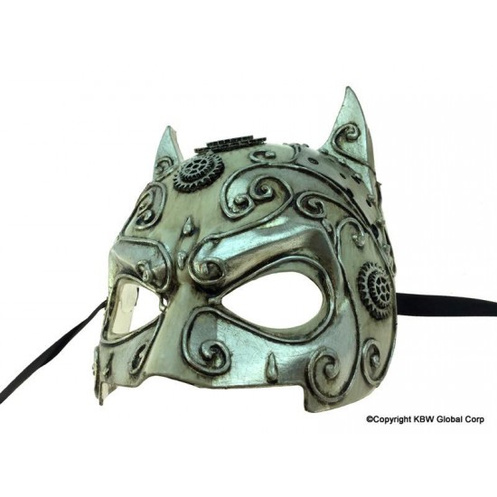 Silver Steampunk Devil Mask