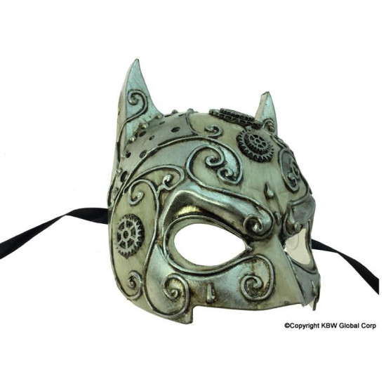 Silver Steampunk Devil Mask