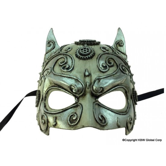 Silver Steampunk Devil Mask