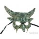 Silver Steampunk Horned Devil Mask