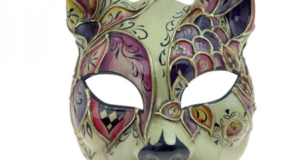 Venetian plastic Cat face mask