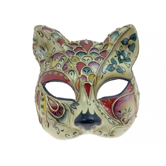 Painted Venetian Cat Mask Painted Venetian Cat Mask