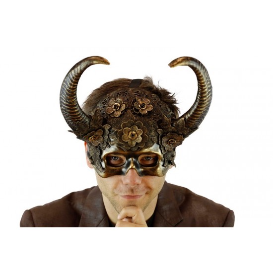 Gold Lace Ram Horn Mask Gold Lace Ram Horn Mask