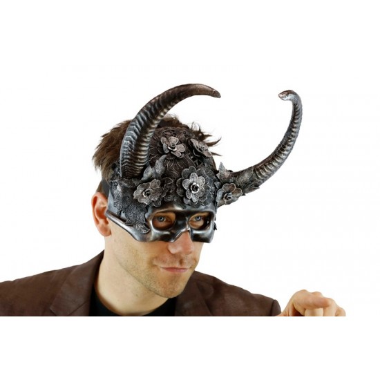 Silver Lace Ram Horn Mask Silver Lace Ram Horn Mask