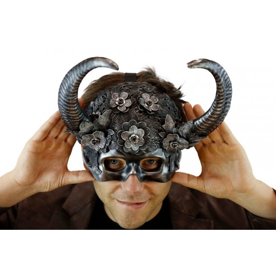 Silver Lace Ram Horn Mask Silver Lace Ram Horn Mask