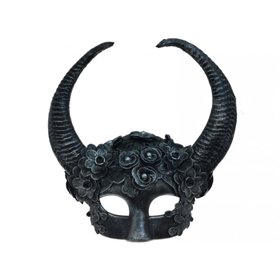 Silver Lace Horned Mask Silver Lace Horned Mask