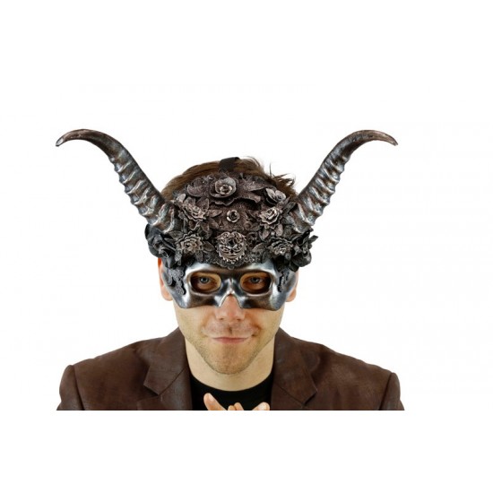 Silver Lace Creature Horned Mask Silver Lace Creature Horned Mask