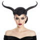 Black Floral Horned Headpiece