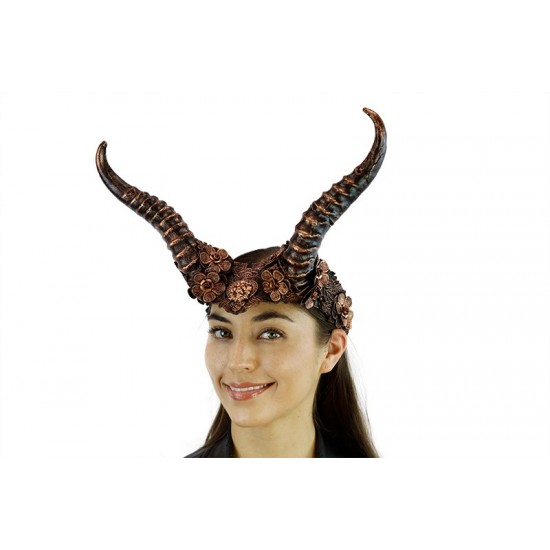 Copper Floral Horned Headpiece
