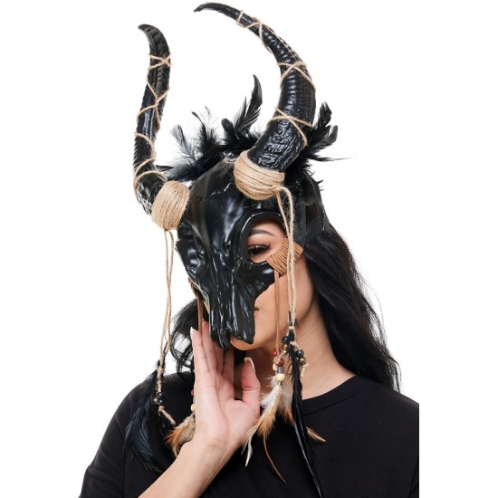 Black Ram Skull Horned Mask Black Ram Skull Horned Mask