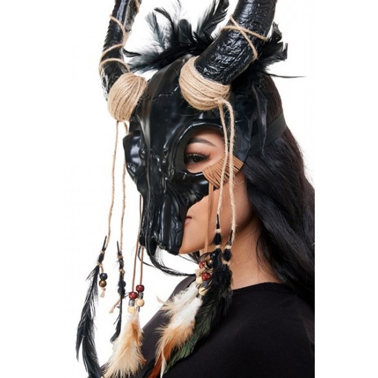 Black Ram Skull Horned Mask Black Ram Skull Horned Mask