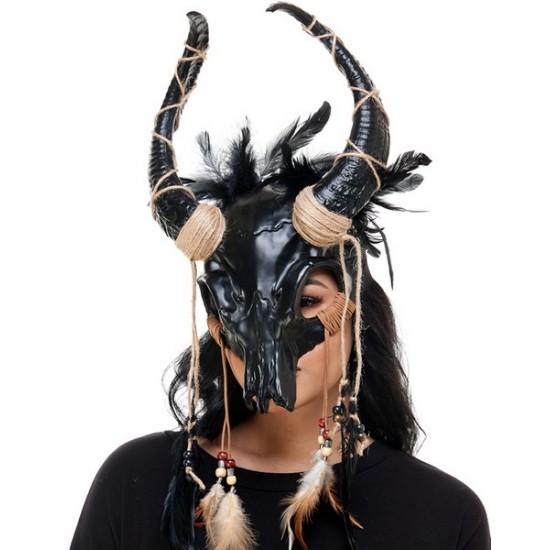 Black Ram Skull Horned Mask Black Ram Skull Horned Mask