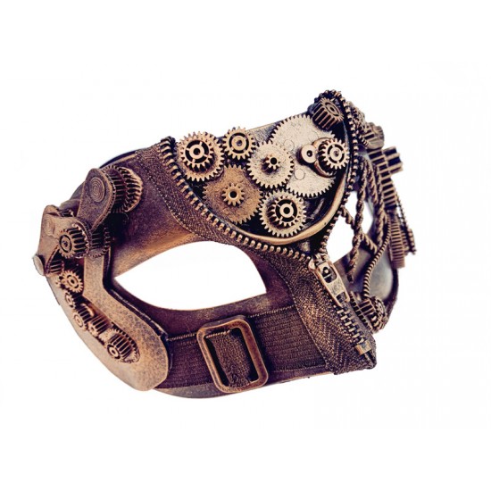 Copper Steampunk Gear Half Mask Copper Steampunk Gear Half Mask