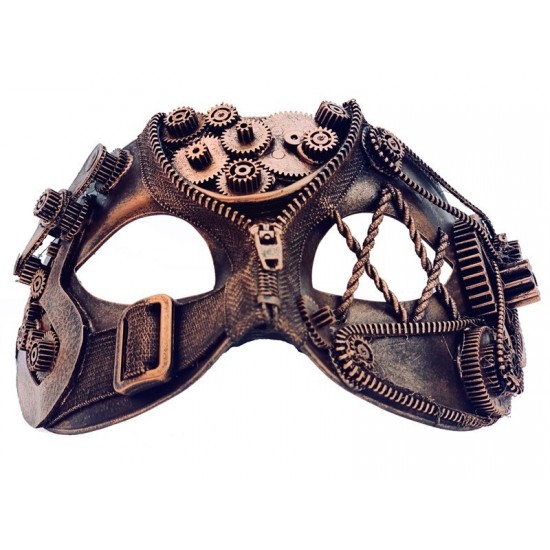Copper Steampunk Gear Half Mask Copper Steampunk Gear Half Mask