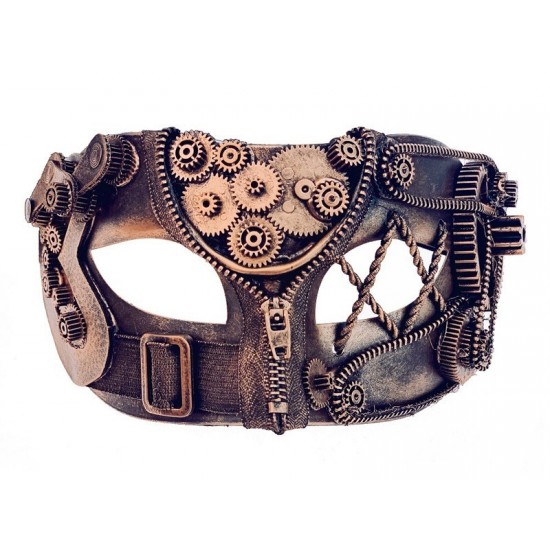 Copper Steampunk Gear Half Mask Copper Steampunk Gear Half Mask
