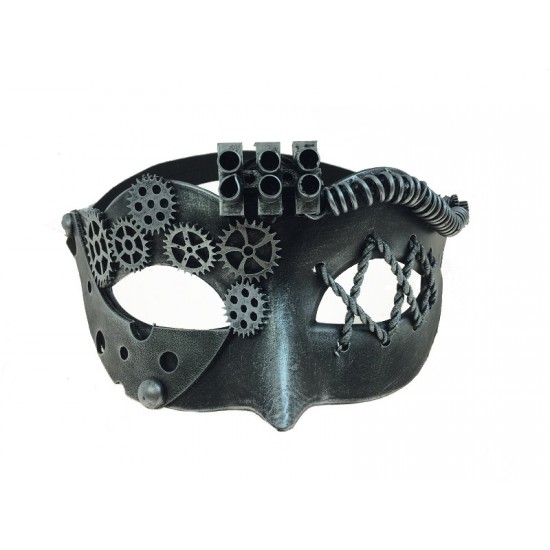 Silver Steampunk Gear Half Mask Silver Steampunk Gear Half Mask